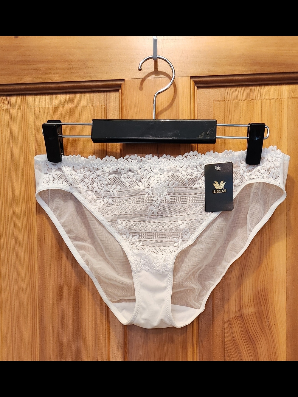 Wacoal White Sheer Lace Bikini Panty